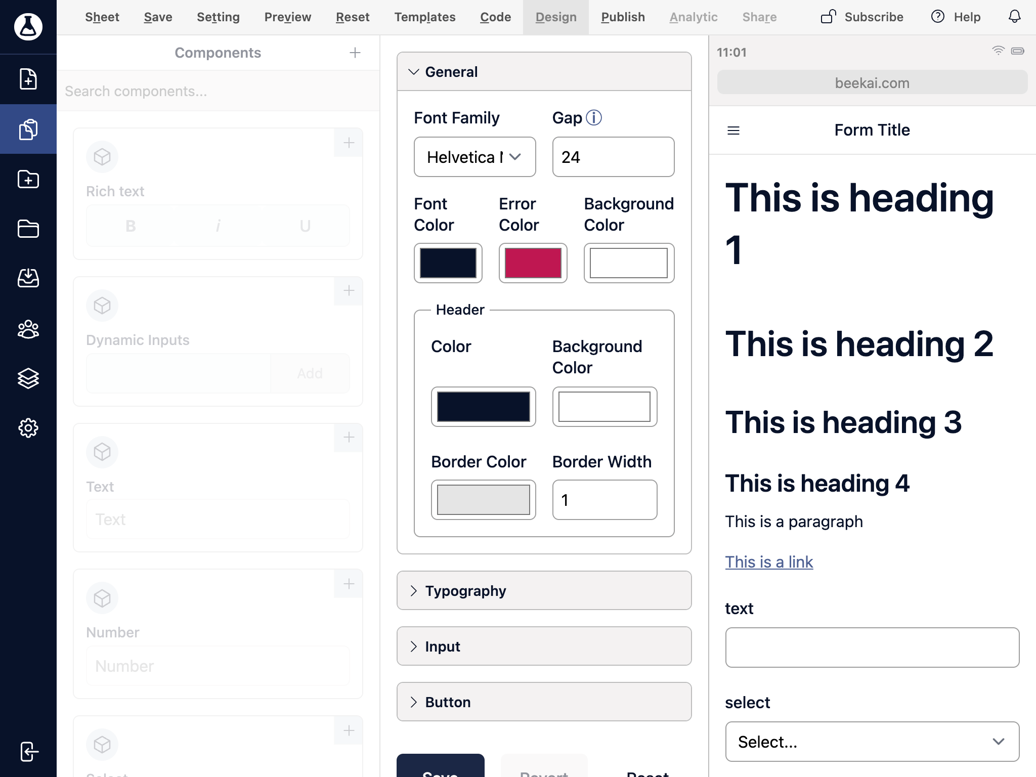 Form design guide